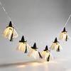 Halloween Ghost String Lights LED Witch Hat Fairy Light Battery Operated Hanging Garland Spooky Home Holiday Party Decor