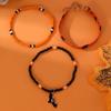 Halloween Beaded Bracelets Set  Pumpkin Skull Bracelets for Women Jewelry Gift