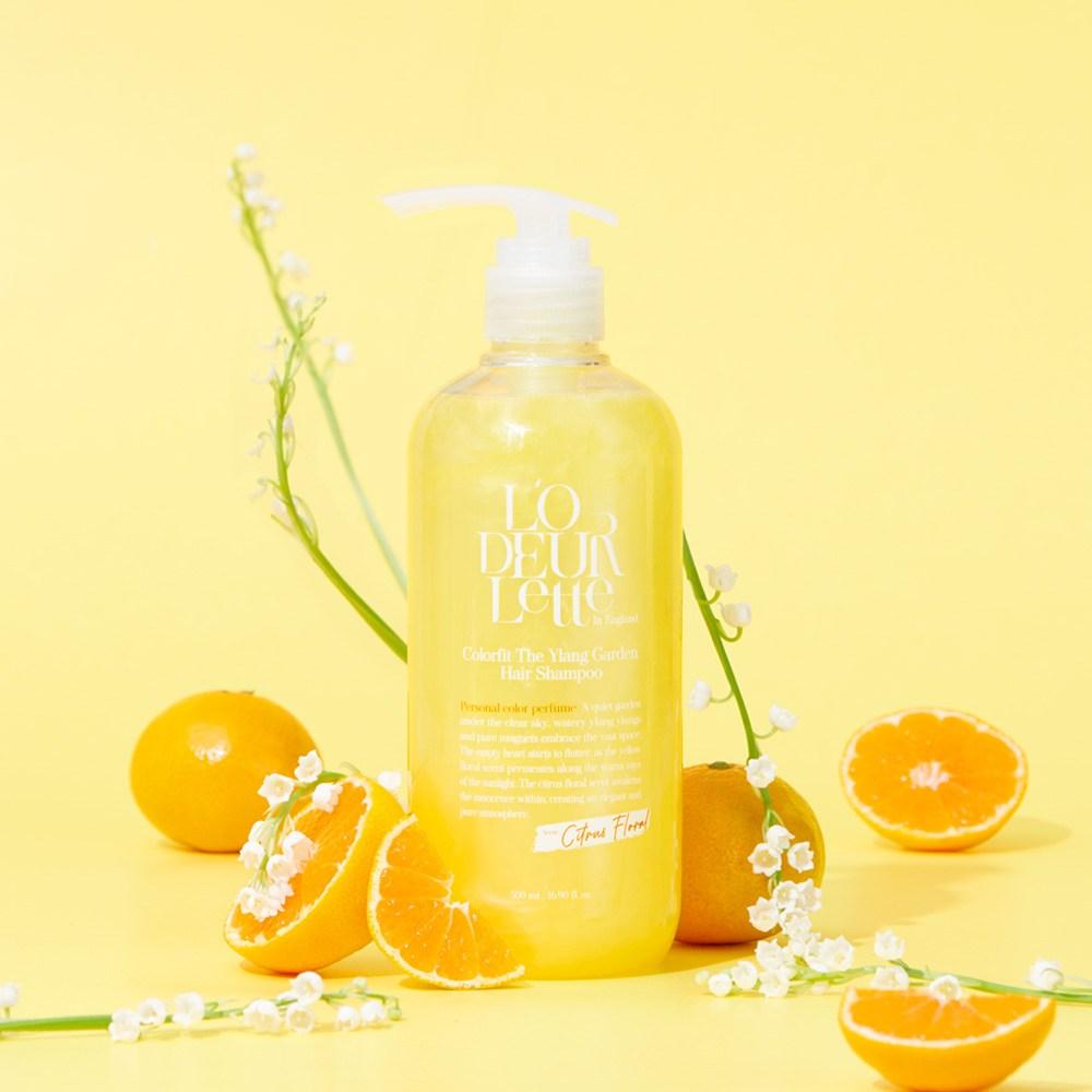 Lauderette Color Fit Hair Biotin Mildly Acidic Perfume Shampoo Citrus Floral Scent, 500ml, 1 piece