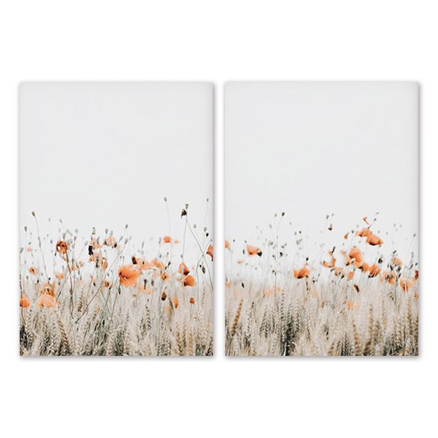 Scandinavian Poster Red Flower Art Print Pictures Prints Wall Painting for Living Room Modern Home Nordic Cuadros Decoration