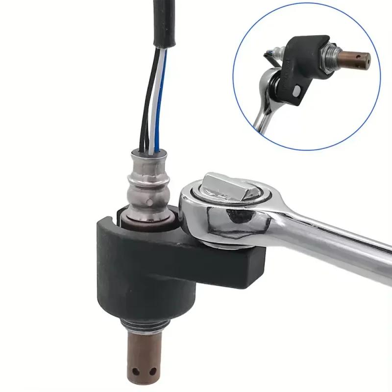 1/2" 3/8" 22MM Lambda Offset Oxygen Sensor Socket Wrench O2 Tool Kit Set Adapter Engine Wrench