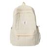 Schoolbag Korean Version Ins Simple Solid Color Backpack Bag Women's Large Capacity Versatile Square Student Schoolbag Fashion Casual Backpack