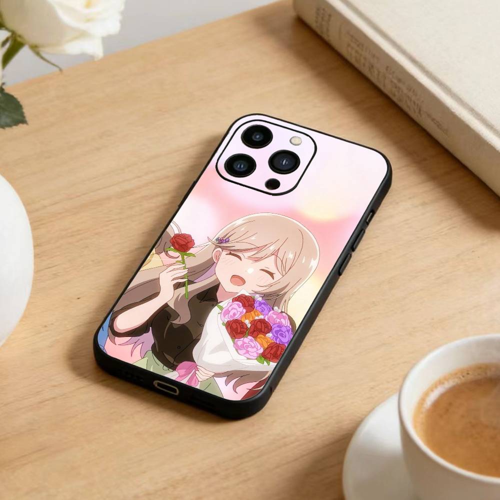 Watanare Anime Phone Case For iPhone 17 16 15 14 13 12 Max Plus Silicone Black Cover