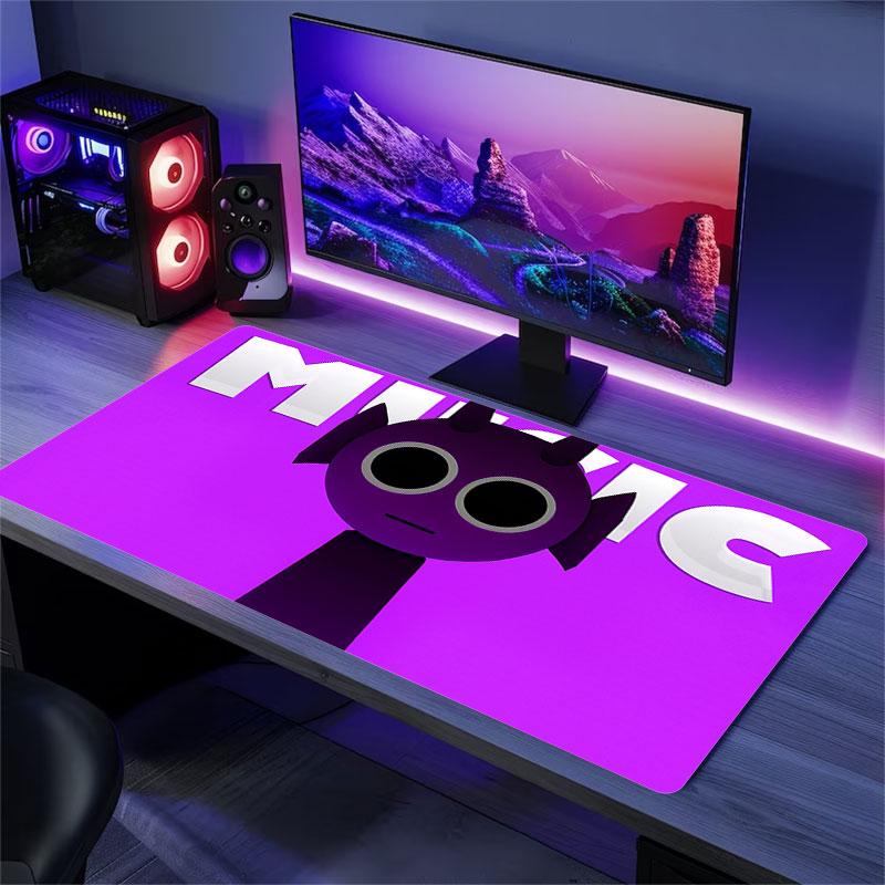 Cartoon Mouse Pad, Large Gaming Desk Mat, Non-slip XXL Mousepad for Laptop & Tablet, Mini PC Playmat with Stitched Edges