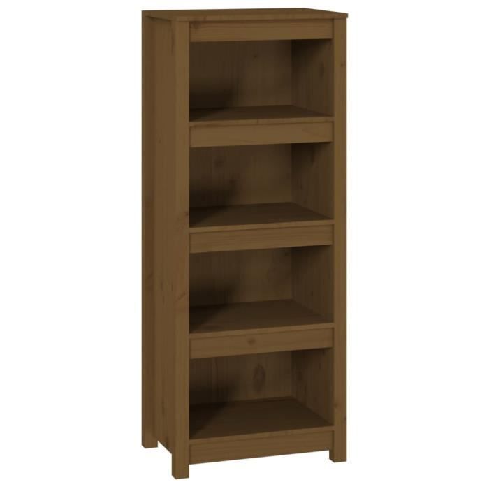 VidaXL Bibliothèque Marron miel 50x35x125,5 cm Bois de pin massif 821712