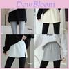 Cotton Knit Solid Color Short Skirt With Adjustable Waist For Women