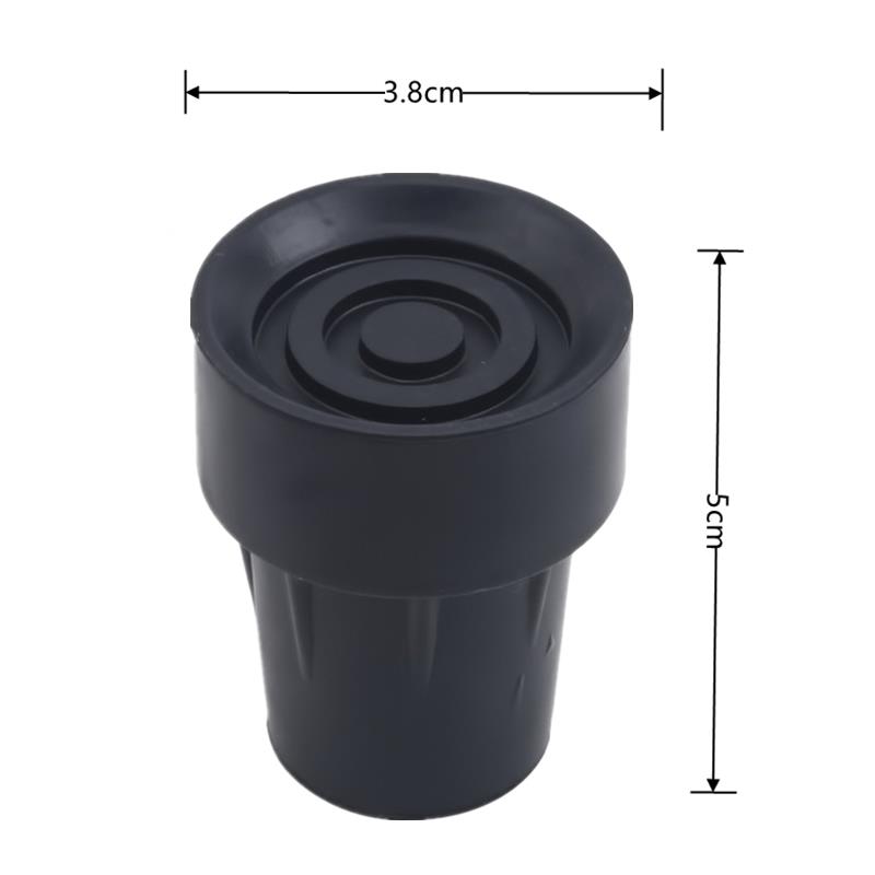 Rubber Trekking Pole Cap Walking Stick Crutch Cane Bottom Pads Cover Ferrule Non-slip Foot Cover Trekking Pole Cane Crutch Chair