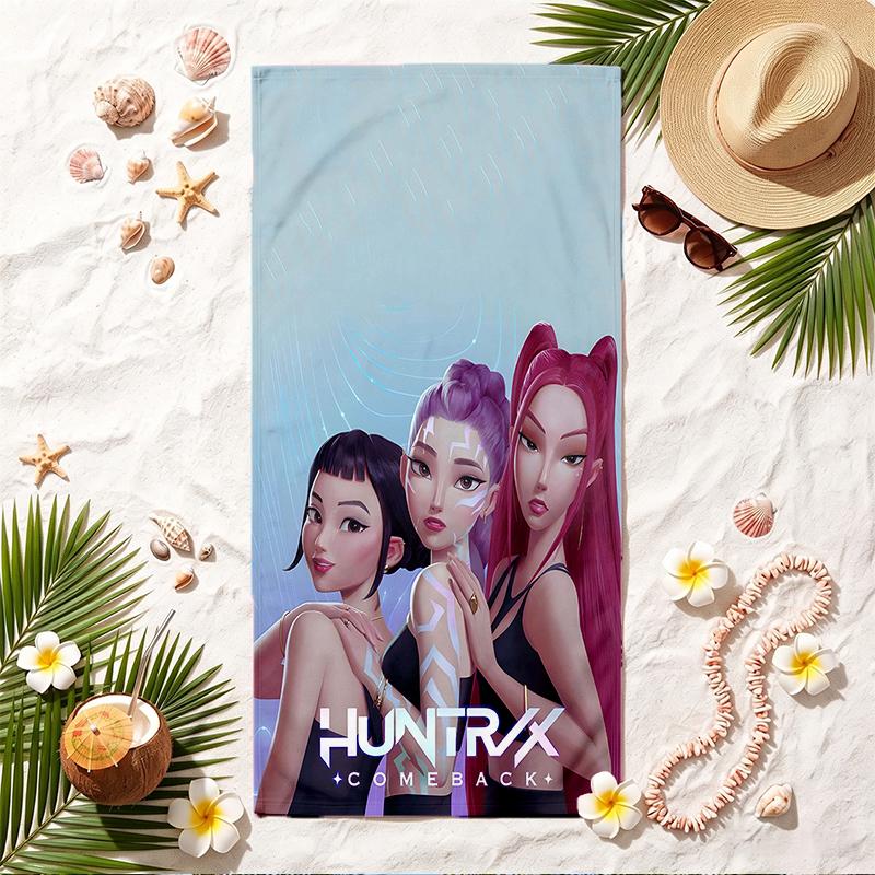 HUNTRIX Soft Beach Towel Stylish Beach Pool Towel for Summer Seaside Vacation Travel