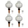See-Through Water Holder Bulb Set for Pots with Clay Tip Waterer for Indoor Displays, Routine Watering and Desk Use