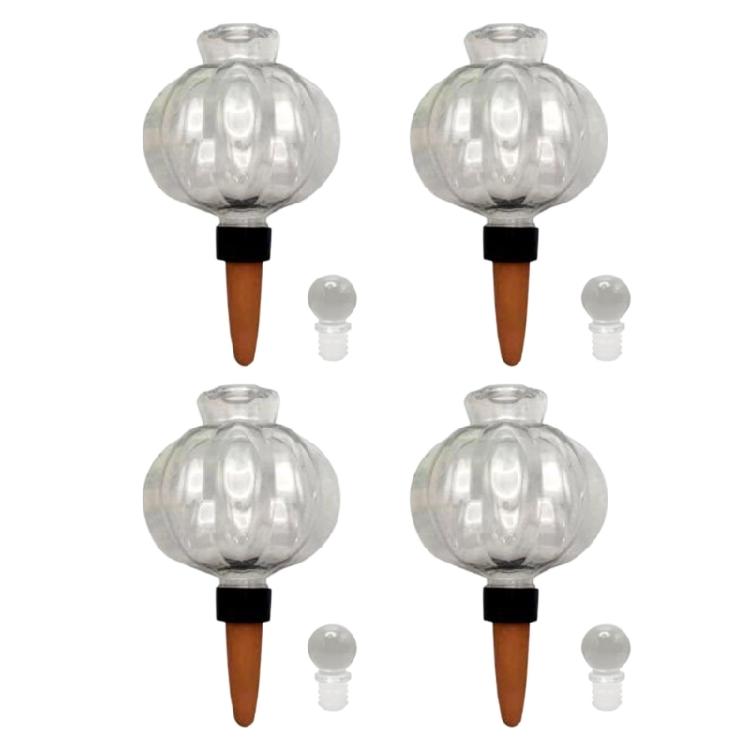 See-Through Water Holder Bulb Set for Pots with Clay Tip Waterer for Indoor Displays, Routine Watering and Desk Use