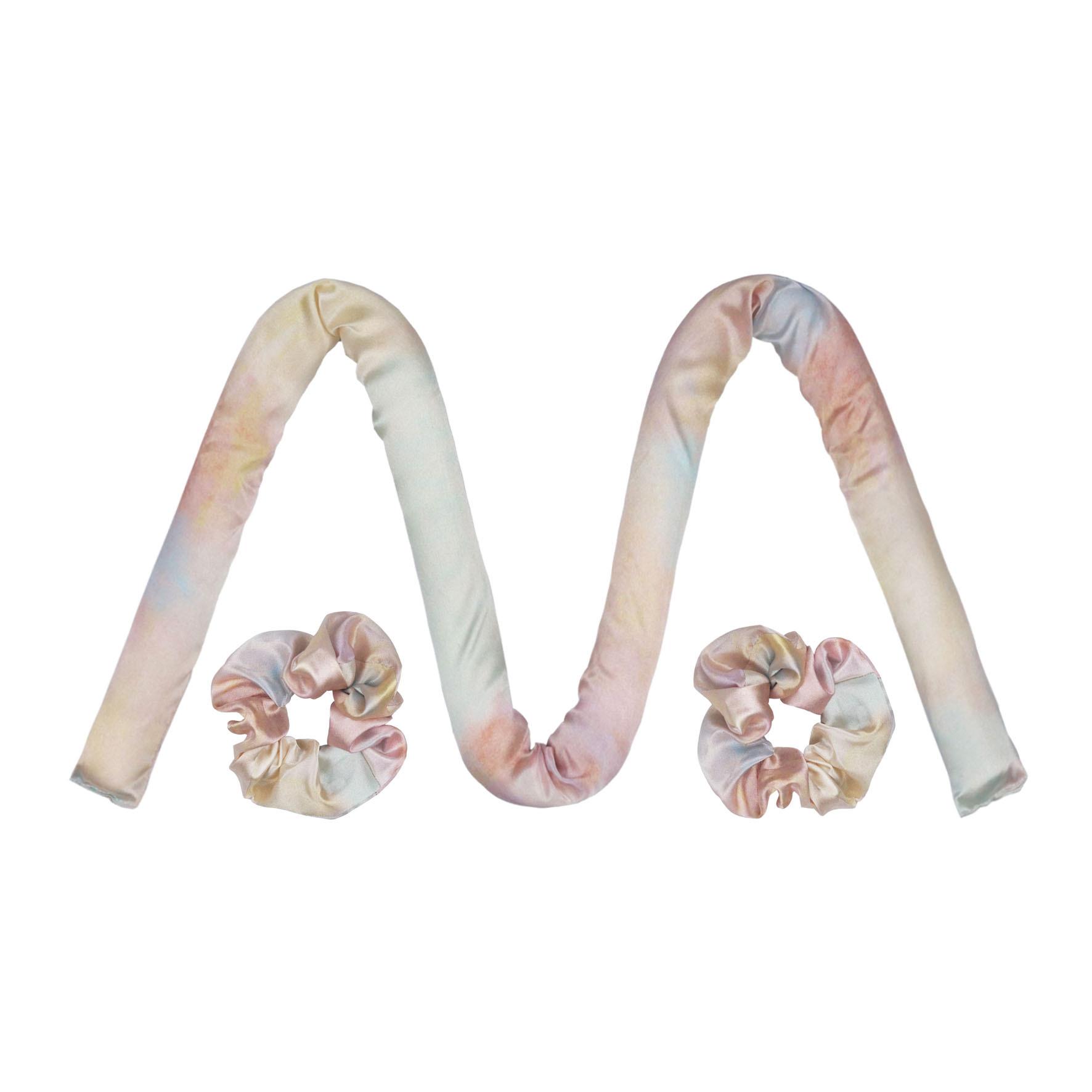 Straight Hair Tie-dye Lazy Big Wave Curling Iron Simulation Silk Sponge Belt Iron Wire Heat-free Curling Hair Artifact