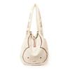 White Miffy Bunny Tote Bag With Print And Magnetic Closure For Urban Style