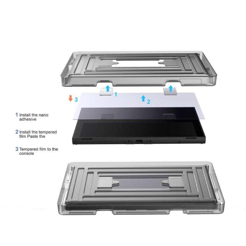 Antismudge Toughened Screen Protector For NSW2 Handheld Gaming System Enhances Visual Clear Without Button Interferences