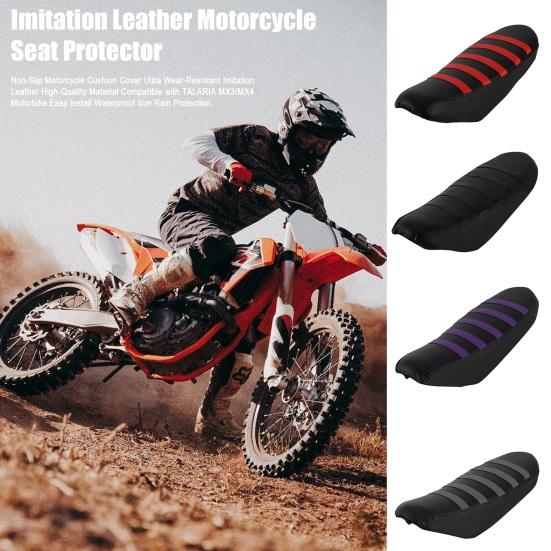 Non-Slip Motorcycle Cushion Cover Wear-Resistant Imitation Leather Motorcycle Seat Protector Compatible Fit for TALARIA MX3/MX4 Motorbike Accessories