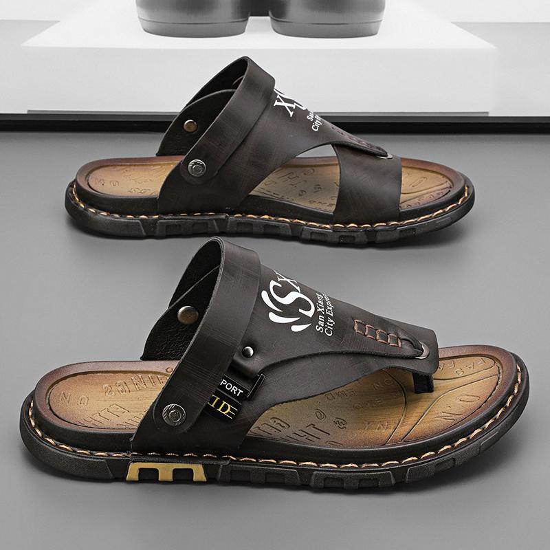 Fashion CYYTL Flip Flops Mens Summer Slippers Casual Shoes Beach Sandals Outdoor Slides Walking Comfort Designer Fashion Luxury Leather