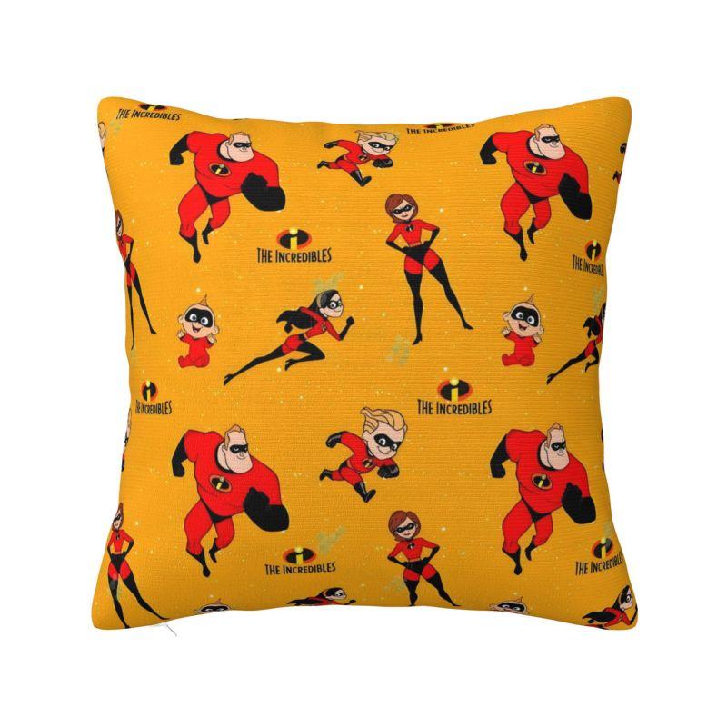 Nordic Style Animation The Incredibles Cushion Cover Polyester Superhero Comedy Throw Pillow Case for Car Square Pillowcase