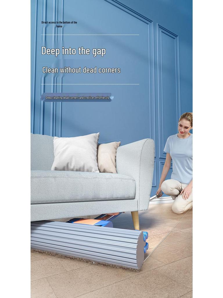 Large Absorbent PVA Roller Mop - Hands-Free, Lightweight Sponge Mop for Household Cleaning