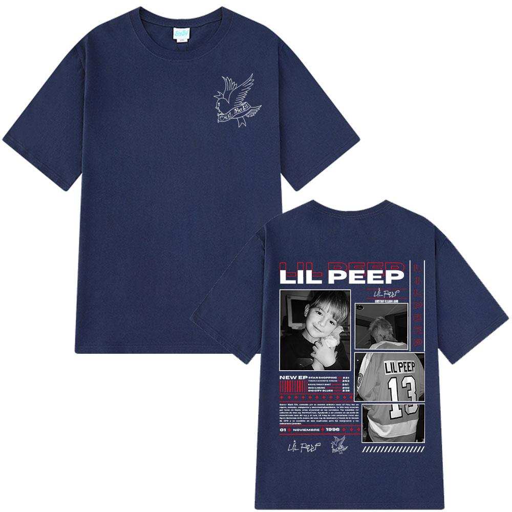 Rapper Lil Peep Crybaby Hellboy 2025 T-shirt Vintage Hip Hop T Shirt Men Women Clothing Cotton Oversized Short Sleeve T-Shirts