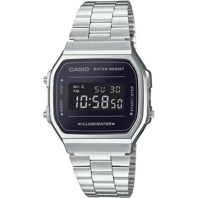 Casio Digital Watch Vintage Series A168WEM-1 (Silver/Black)