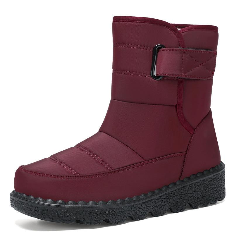 New Large-sized Long Boots Warm Fleece and Thickened Cotton Shoes Snow Boots