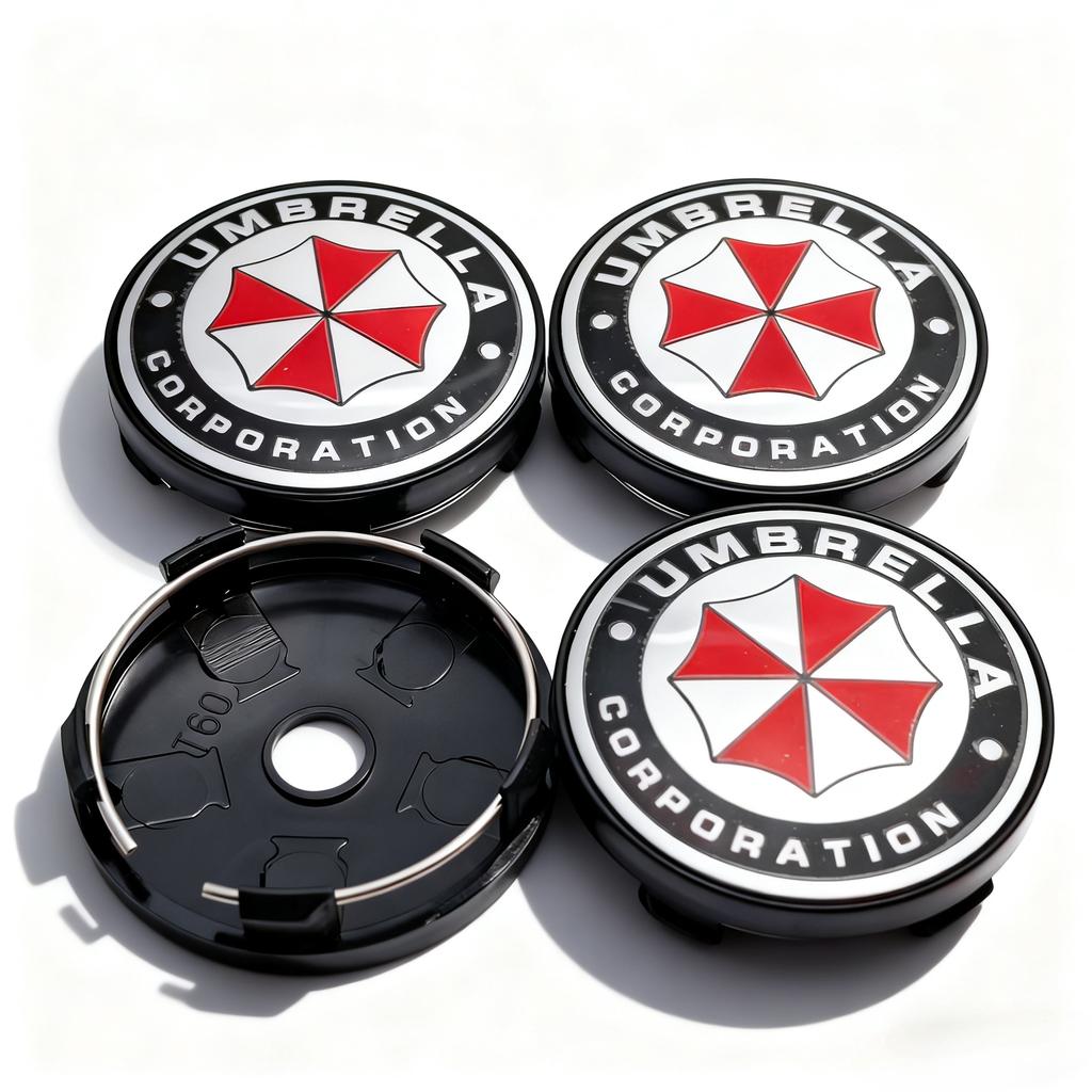 4pcs Umbrella Logo Emblem Badge Car Wheel Center Caps 60MM 56MM Wheel Hub Cap Rim Hubcaps Cover Replace Car Styling Accessories