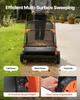 Push Lawn Sweeper, 66 cm Leaf & Grass Collector with 7 cu. ft. Hopper Bag, Adjustable Brush Height & Spinning Brushes, Heavy Duty Yard Sweeper with