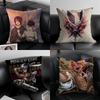 Anime Epic AAttack on TTitan Cushion Cover Pillow Case Antidustmite Invisible zipper silky short plush Sofa cushion