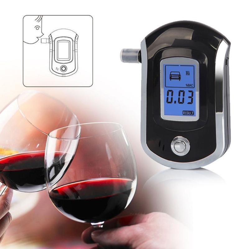 Professional Quick Response Blowing Alcohol Tester LCD Digital Display Drunk Driving Detector Portable Mini Breathalyzer
