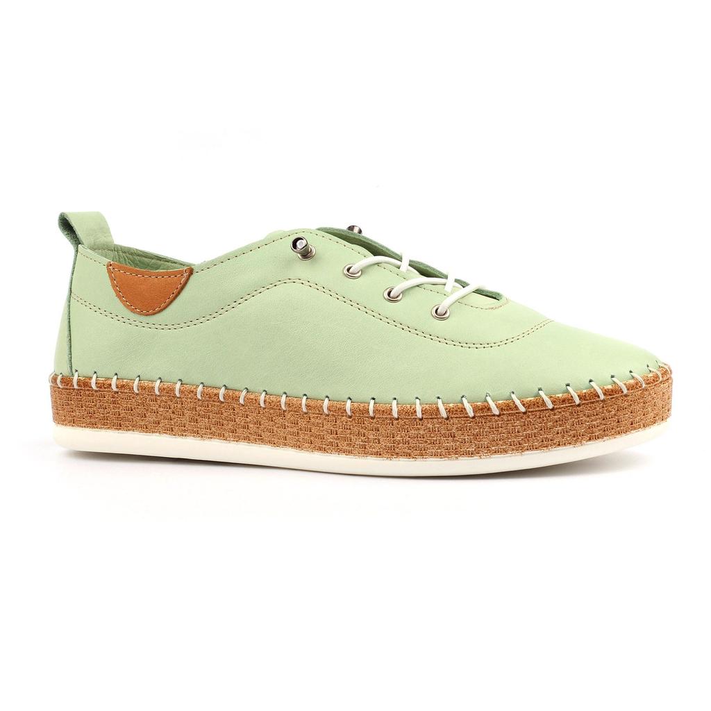Lunar Womens/Ladies Evie Leather Plimsolls