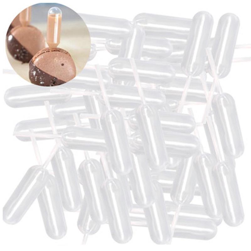 50-Pack 4ML Disposable Transfer Pipette for Cupcake and Ice Cream Syringe