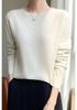Women's Soft Fluffy Wool Round Neck Sweater - Casual Style for Autumn & Winter 2025