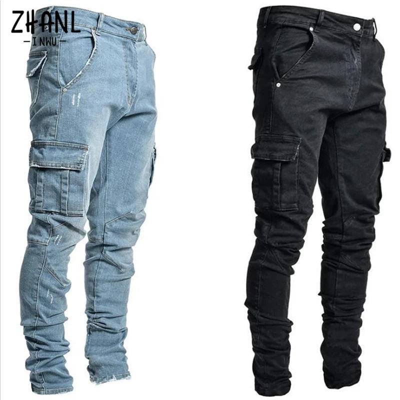 2025 European & American Men's Skinny Side Pocket Jeans