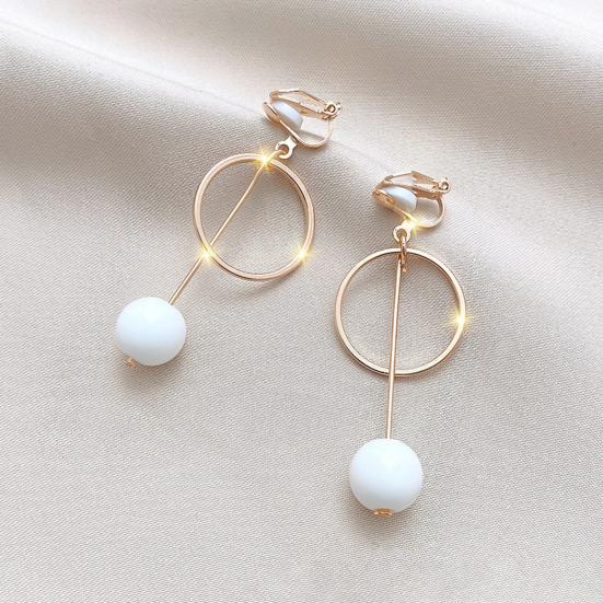 1 Pair Clip Earrings Bow Tassels Jewelry Non-piercing Rhinestones Drop Earrings Birthday Gifts