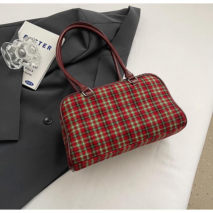 IELGY Commuter Large-Capacity Woolen Bag Autumn Winter All-Match One-Shoulder Underarm Portable