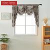 1 Stück Nuan Serie Europäischer Stil Leichter Luxus Retro Jacquard Volant Perlenborte Vorhangkopf für Schlafzimmer Wohnzimmer Fensterdekoration Heimdekor