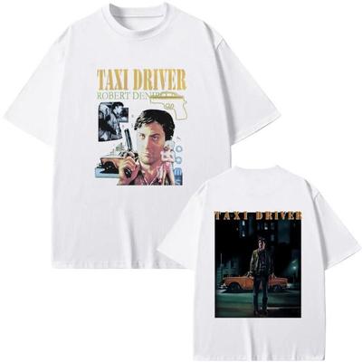 Kraftvoller Klassischer Horror-Thriller Film Taxi Driver Eine Geschichte Über Einen Unisex Und Einen Unisex Im Lässigen Und Retro-Stil