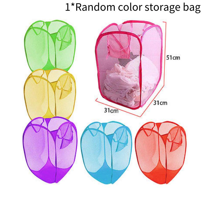 

Сетчатая сумка для хранения Портативная складная корзина для белья для ванной комнаты Большая вместимость