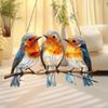 Ornement d'oiseau plat 2D en acrylique – Art mural élégant et minimaliste pour la maison et le jardin