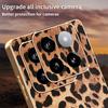 For Xiaomi 14 Case Leopard Print PU Leather Coated PC+TPU Electroplating Phone Cover
