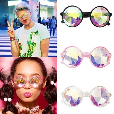 Kaleidoscope Glasses Rave Sunglasses Festival Diffracted Rainbow Hippy Retro New