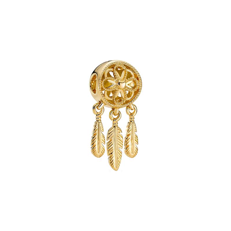 Pandora shine golden sacred dream catcher alloy jewelry accessories for women 767200C00