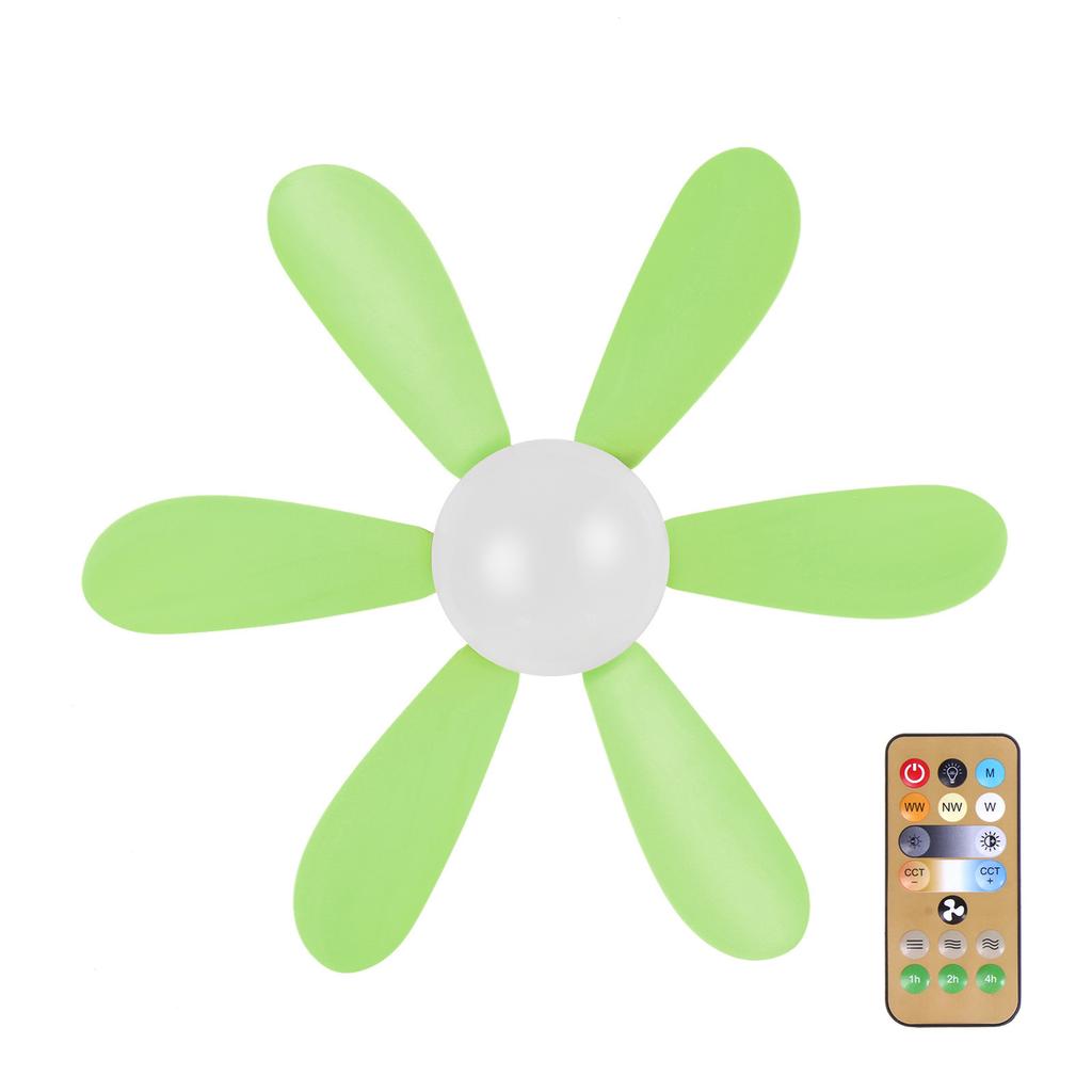 Multifunctional Ceiling Fan with Light, Lamp etachable Fan Leaf with Remote Control 3000K-6500K AC85V-265V