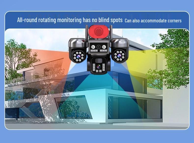 Solar-Powered 4G Home Security Camera, No Data or WiFi Needed, 360° View with Remote Mobile Control.