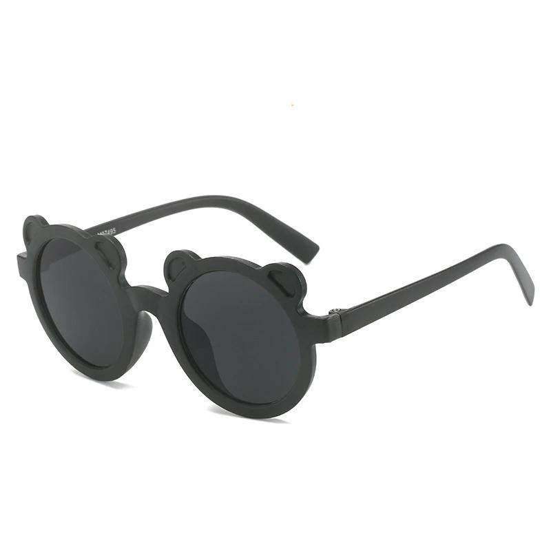 2024 Boy Girl Cute Cartoon Bear Shape Fashion Round Sunglasses Children Vintage Sunglasses UV Protection Classic Kids Eyewear