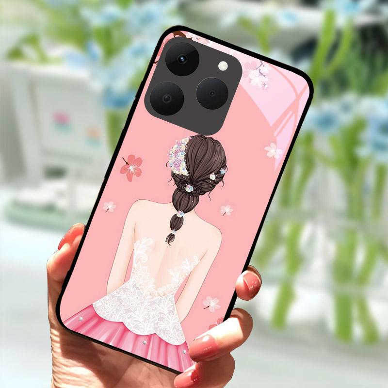 Luxury Tempered Glass Case For Realme 15T 5G Shockproof Hard PC Phone Case For Realme 15 T RMX5112 Cover Camera Protection Funda