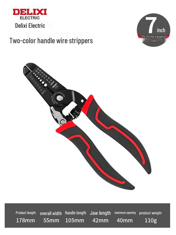 Delixi Multifunctional Electrician Wire Strippers and Crimping Pliers