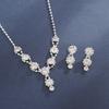 Exaggerated Style Necklace Set Light Luxury High-End Zircon Stud Earrings Versatile Bridal Jewelry Set
