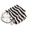 Contrast Color Black White Stripe Bag Large Capacity Thin Straps Tote Bag  Daily