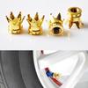 4Pcs Crown Car Tire Tyre Air Valve Stem Screw Caps Cover Wheel Rims Accessories