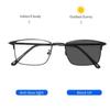 Retro Ultralight Titanium Alloy Optical Prescription Eyeglasses Frame Business Square Photochromic Anti Blue Ray Reading Glasses